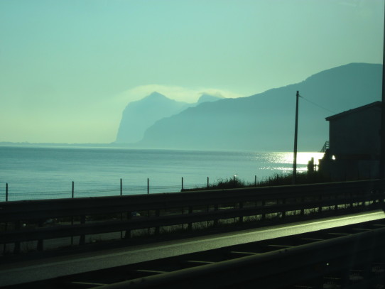 Sunrise somewhere between Trapani and Palermo