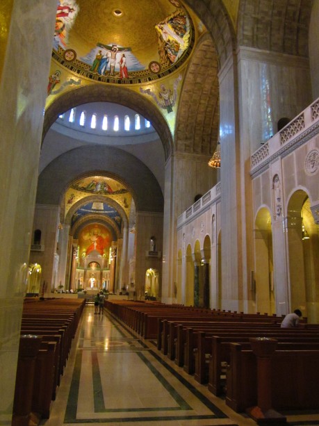 Inside the church